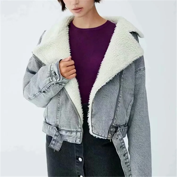 2019 Denim Jacket Female Winter Big Fur Collar Korean Locomotive Lamb Coat Female Student Short Coat Veste Femme
2019 Denim Jacket Female Winter Big Fur Collar Korean Locomotive Lamb Coat Female Student Short Coat Veste Femme