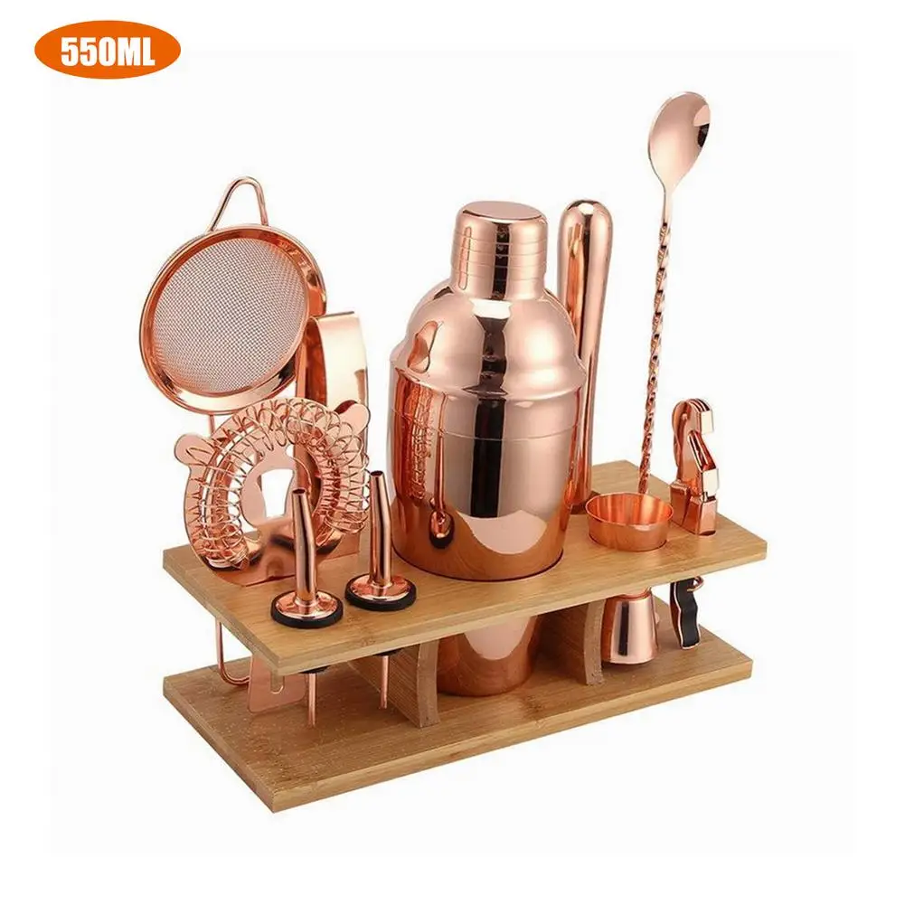 Cocktail Shaker Set Shaker Set With Wooden Stand Rose Gold Stainless Steel Bar Shaker Set Bar Counter Tools Nice Gifts
Cocktail Shaker Set Shaker Set With Wooden Stand Rose Gold Stainless Steel Bar Shaker Set Bar Counter Tools Nice Gifts