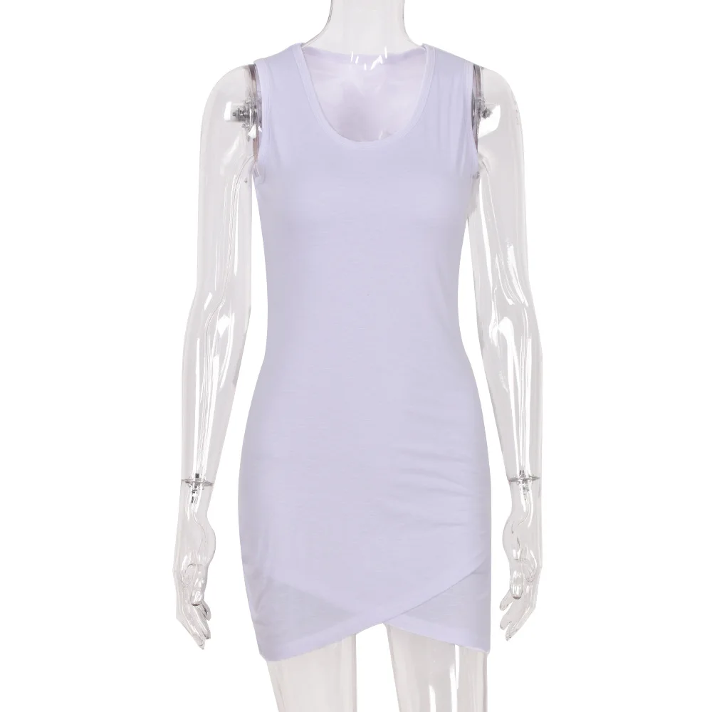 Summer Dress Women O-Neck Sleeveless White Mini Dress Casual Slim Knitting Irregular Dress Ladies Beach Party Sundress Vestidos
Summer Dress Women O-Neck Sleeveless White Mini Dress Casual Slim Knitting Irregular Dress Ladies Beach Party Sundress Vestidos