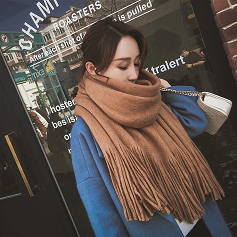 Girita Women's Winter Scarf Cashmere Pashmina Solid Woman Fashion Scarves Shawl Lady's Knit Shawl Red Hijabs Long Scarf Wraps
Girita Women's Winter Scarf Cashmere Pashmina Solid Woman Fashion Scarves Shawl Lady's Knit Shawl Red Hijabs Long Scarf Wraps