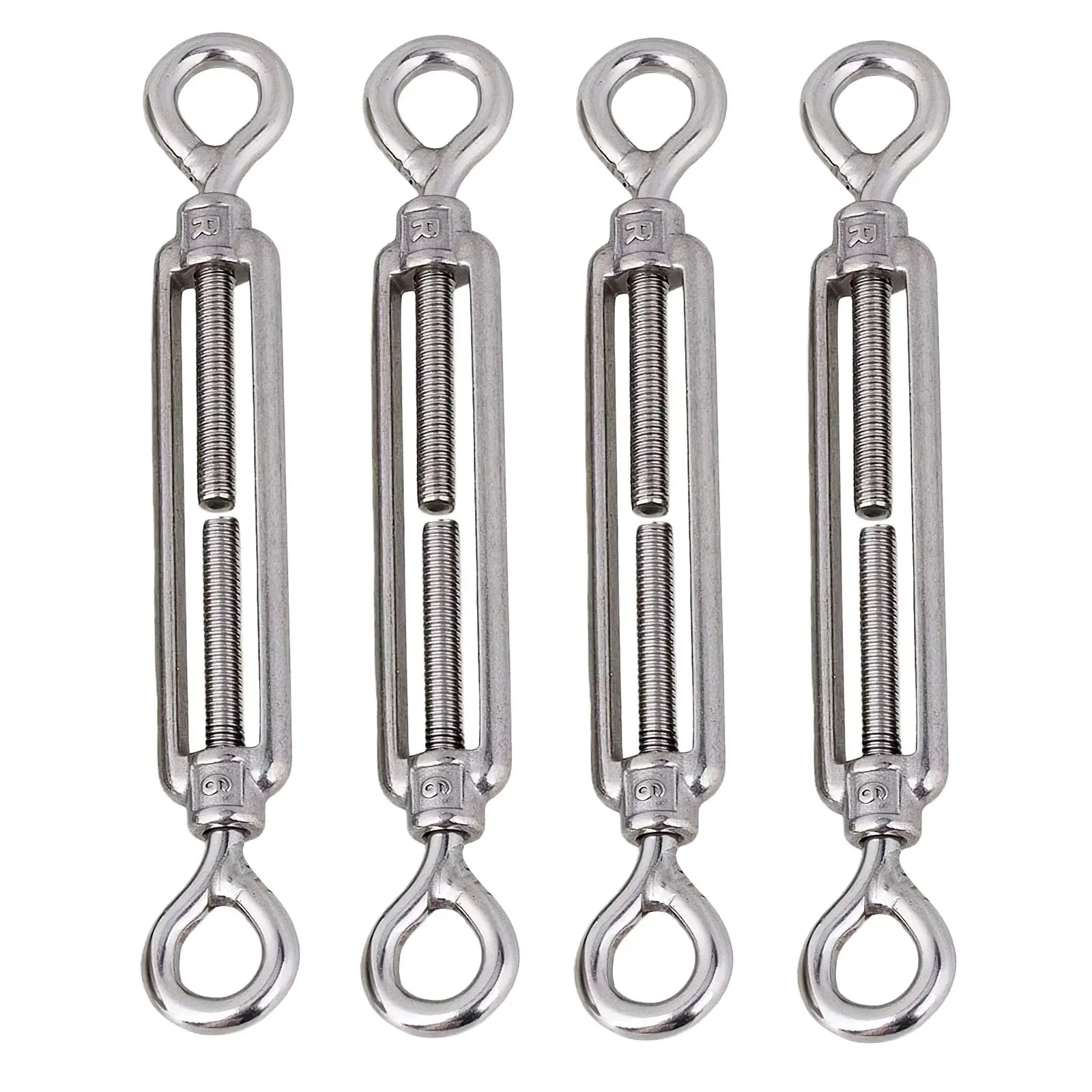 4PCS OO Silver 304 Stainless Steel European Style Eye & Eye Turnbuckle M8 Turnbuckle Adjustable Wire Rope Tensioner
4PCS OO Silver 304 Stainless Steel European Style Eye & Eye Turnbuckle M8 Turnbuckle Adjustable Wire Rope Tensioner