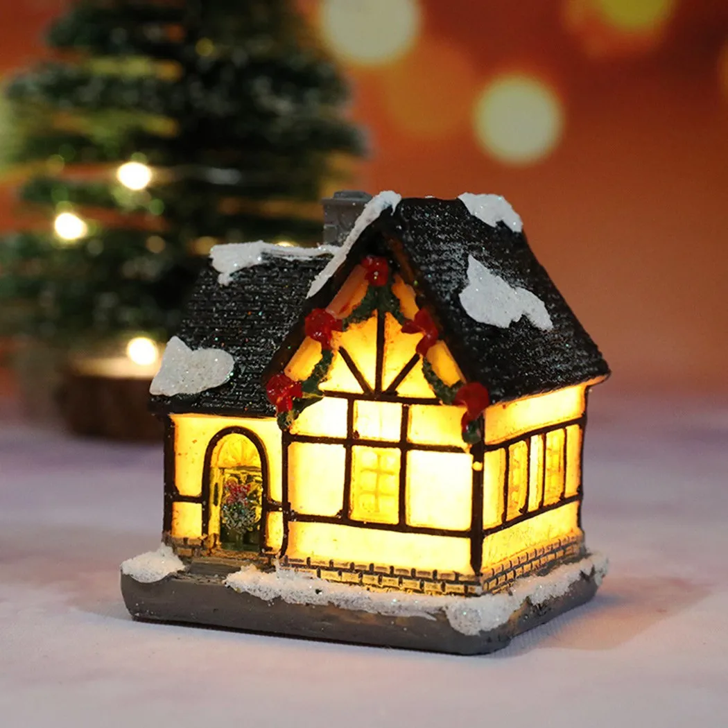 Brightness LED Light Up Small Village House Scene Christmas Decor Ornament Home Decoration Decoration Noel
Brightness LED Light Up Small Village House Scene Christmas Decor Ornament Home Decoration Decoration Noel