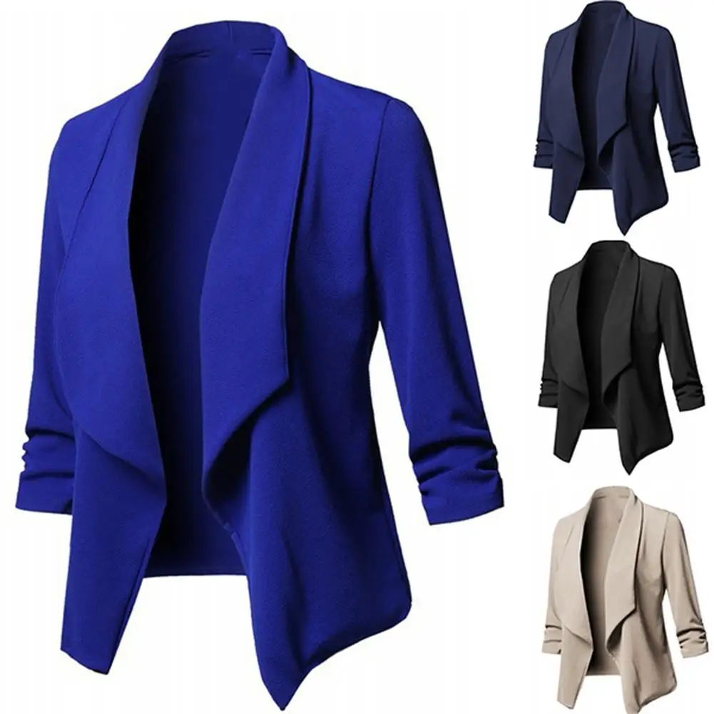 Business Office Women Blazer Solid Color Long Sleeve Blazer Lapel Open Front Short Suit Jacket For Women's Coat clothing hot
Business Office Women Blazer Solid Color Long Sleeve Blazer Lapel Open Front Short Suit Jacket For Women's Coat clothing hot