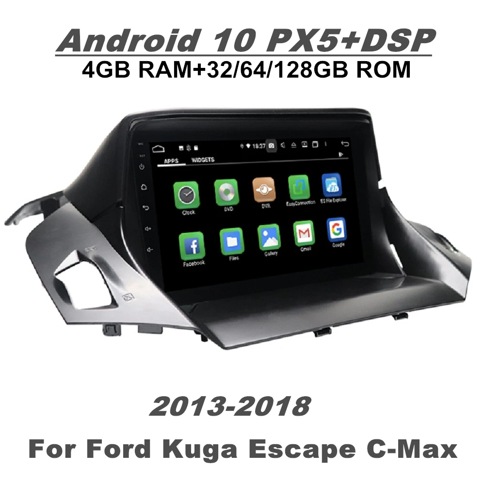 4 Гб + 128 ГБ 8-ядерный PX5 9 "Android 10 автомобильная стереосистема радио GPS мультимедиа плеер для Ford Kuga Escape C-Max 2013-2018
4 Гб + 128 ГБ 8-ядерный PX5 9 "Android 10 автомобильная стереосистема радио GPS мультимедиа плеер для Ford Kuga Escape C-Max 2013-2018