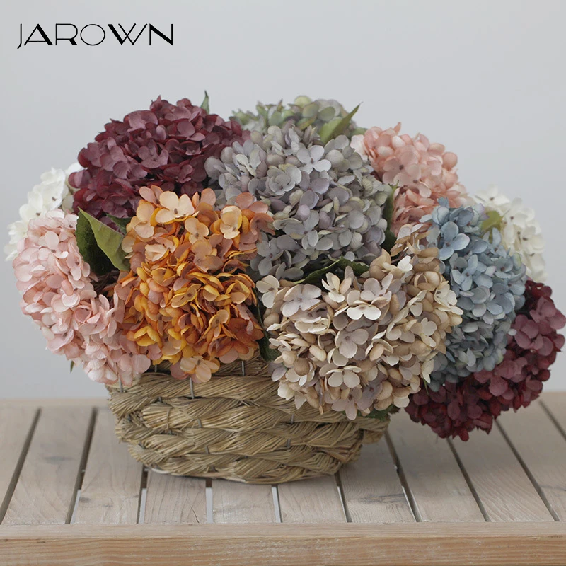 JAROWN Artificial Hydrangea Silk Fake Flower Bouquet Fleur Artificielle Flores Arrange Table Wedding Home Decor Party Accessory
JAROWN Artificial Hydrangea Silk Fake Flower Bouquet Fleur Artificielle Flores Arrange Table Wedding Home Decor Party Accessory