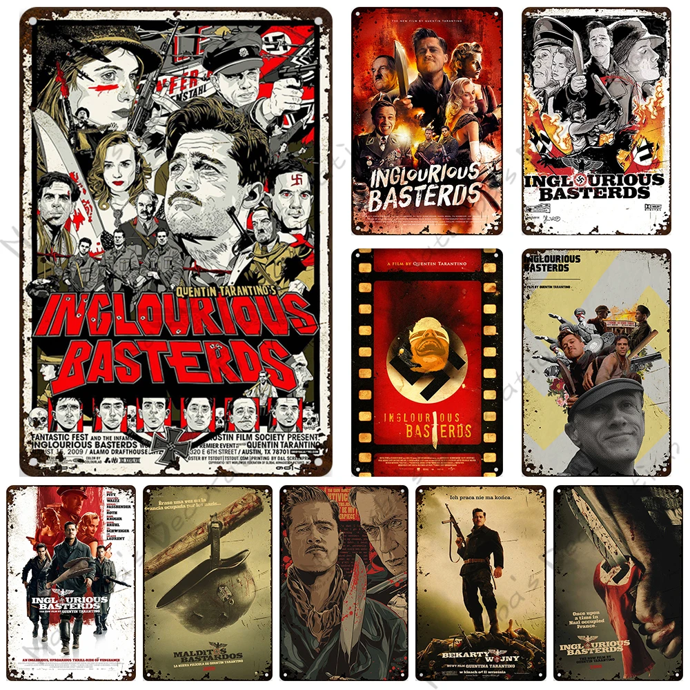 2009 классический фильм Inglourious Basterds металлический жестяной знак металлическая пластина винтажная декоративная пластина для бара клуба стены...
2009 классический фильм Inglourious Basterds металлический жестяной знак металлическая пластина винтажная декоративная пластина для бара клуба стены...