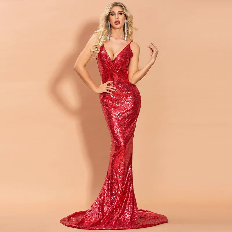 Sladuo 2021 New Summer Women Red Glitter Sequin Dress Sexy V-Neck Sleeveless Celebrity Cocktail Evening Party Dresses
Sladuo 2021 New Summer Women Red Glitter Sequin Dress Sexy V-Neck Sleeveless Celebrity Cocktail Evening Party Dresses
