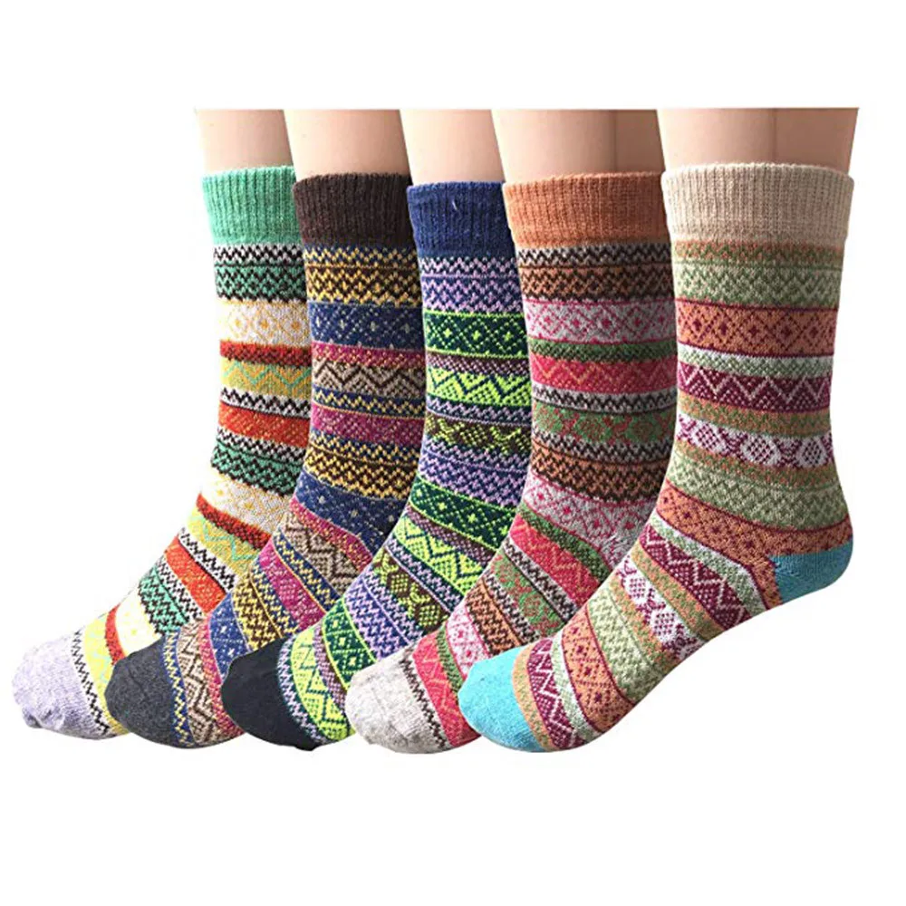 Pack of 5 Womens Vintage Style Thick Wool Warm Winter Crew Socks Funny Cute Women Socks Calcetines Mujer C129
Pack of 5 Womens Vintage Style Thick Wool Warm Winter Crew Socks Funny Cute Women Socks Calcetines Mujer C129