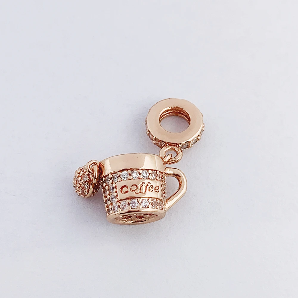 Rose Gold Color Coffee Cup Dangle Charms For Original Snake Bracelet Authentic Jewelry Making 925 Sterling Silver Beads Berloque
Rose Gold Color Coffee Cup Dangle Charms For Original Snake Bracelet Authentic Jewelry Making 925 Sterling Silver Beads Berloque
