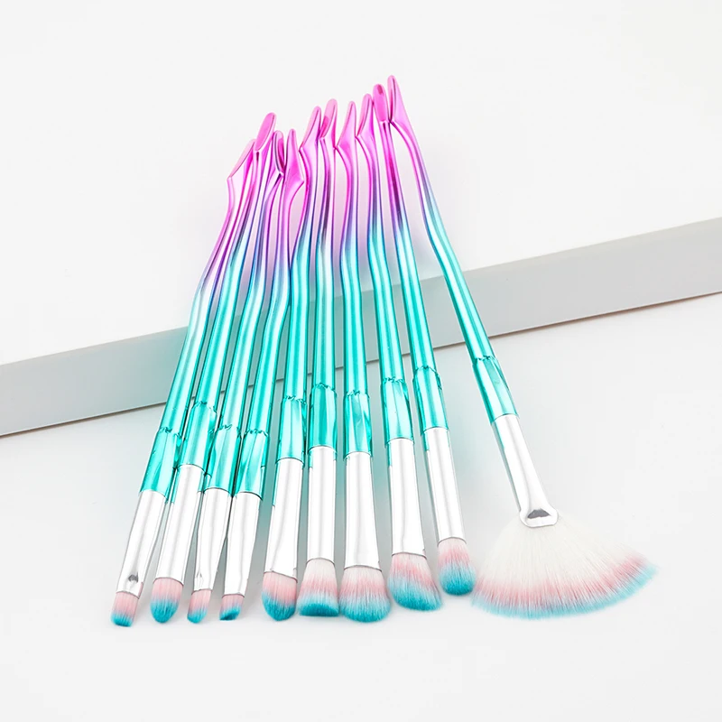 10pcs Unicorn makeup Brushes Rose Gold Mermaid Brush Eye Shadow Foundation Eyebrow Makeup Brushes Fishtail Brush Comestic Tool
10pcs Unicorn makeup Brushes Rose Gold Mermaid Brush Eye Shadow Foundation Eyebrow Makeup Brushes Fishtail Brush Comestic Tool