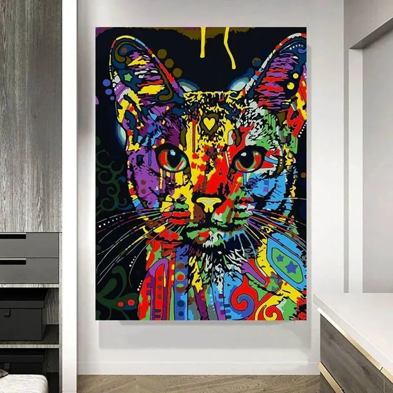 Graffiti Animal Canvas Painting Wall Art Abstract Kitten Posters And Prints For Living Room Cute Cat Picture Modern Home Decor
Graffiti Animal Canvas Painting Wall Art Abstract Kitten Posters And Prints For Living Room Cute Cat Picture Modern Home Decor
