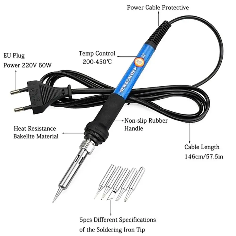 Soldering Tool Soldering Iron Suit Durable Hand Held Adjustable Temperature Electrical Tools External Heat Type Handheld
Soldering Tool Soldering Iron Suit Durable Hand Held Adjustable Temperature Electrical Tools External Heat Type Handheld