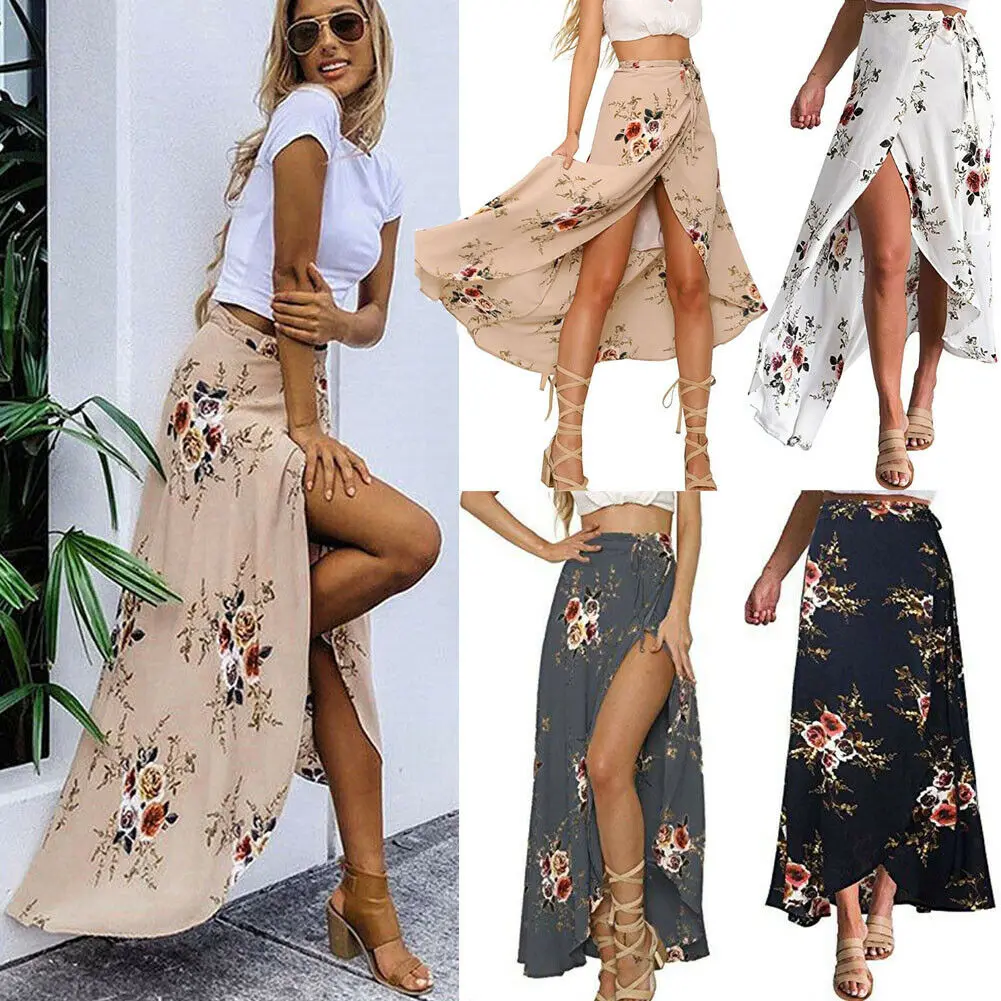 Women Summer Hight Waist High Split Printed Maxi Skirt Pleated Chiffon Long Casual Boho
Women Summer Hight Waist High Split Printed Maxi Skirt Pleated Chiffon Long Casual Boho
