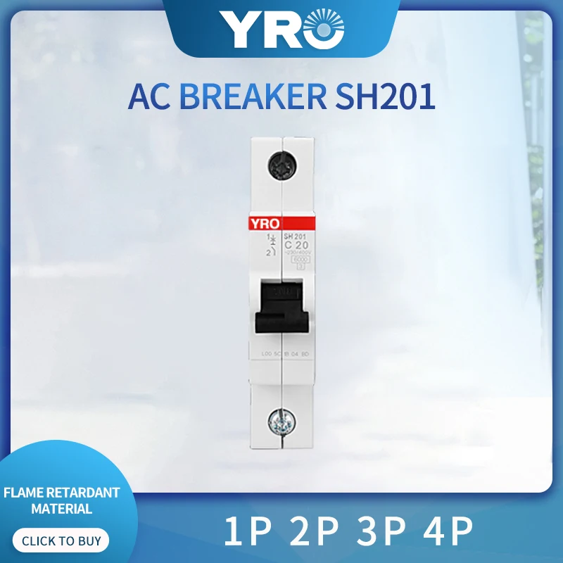 AC 1P Mini Circuit breaker MCB 3A 6A 10A 16A 20A 25A 32A 40A 50A 63A Circuit Protector SH201
AC 1P Mini Circuit breaker MCB 3A 6A 10A 16A 20A 25A 32A 40A 50A 63A Circuit Protector SH201