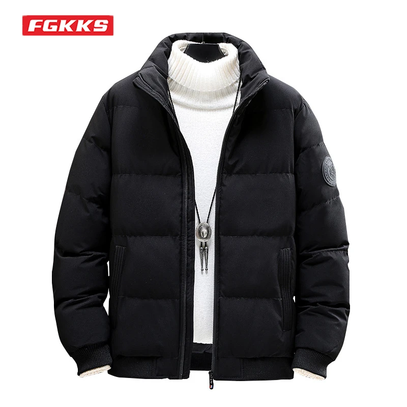 FGKKS Winter Men's Warm Parka Solid Color Stand Collar Cotton-Padded Jacket Windbreak Fashion Casual Loose Parka Jacket Male
FGKKS Winter Men's Warm Parka Solid Color Stand Collar Cotton-Padded Jacket Windbreak Fashion Casual Loose Parka Jacket Male