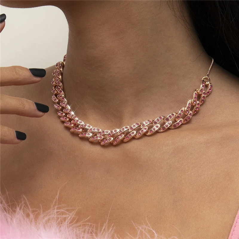 Shiny Rhinestone Curb Cuban Long Tassel Choker Necklace for Women Adjustable Colorful Crystal Chain Necklace Jewelry
Shiny Rhinestone Curb Cuban Long Tassel Choker Necklace for Women Adjustable Colorful Crystal Chain Necklace Jewelry