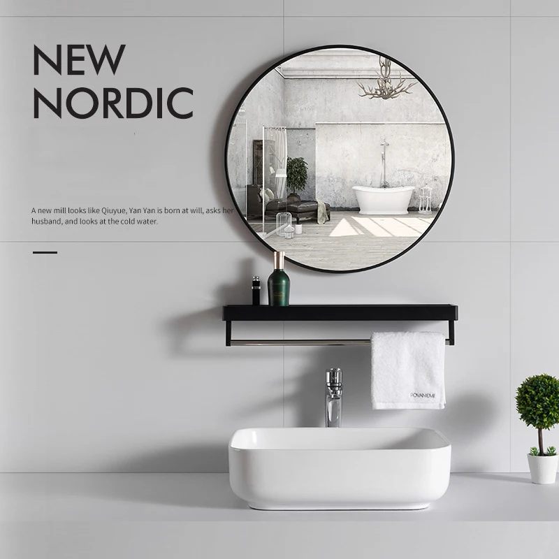 60cm Make Wall Round Bathroom With Shelf Hanging Free Punch Women Up Vanity Mirrors Espejos Decorativos De Pared Зеркало
60cm Make Wall Round Bathroom With Shelf Hanging Free Punch Women Up Vanity Mirrors Espejos Decorativos De Pared Зеркало