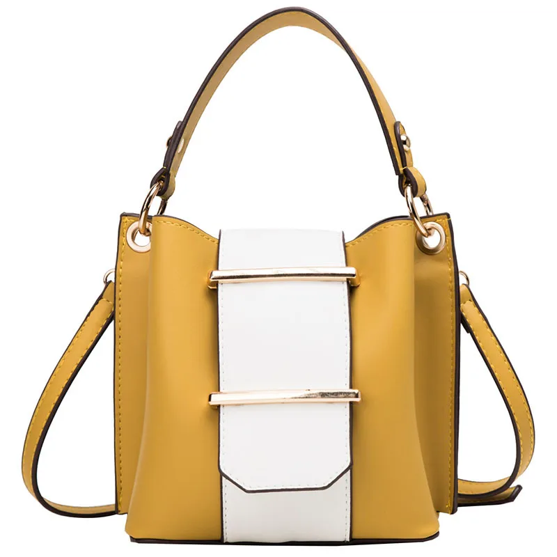 Handbag Bag Women 2020 New Style Broadband Color Matching Pu Bucket Bag Women's Messenger Bag Cool Retro Shoulder Bag
Handbag Bag Women 2020 New Style Broadband Color Matching Pu Bucket Bag Women's Messenger Bag Cool Retro Shoulder Bag