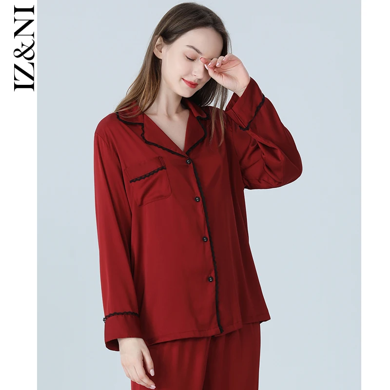 ★female the spring and autumn period and the long sleeve pajamas ice silk contracted pure wine red wedding suit at home
★female the spring and autumn period and the long sleeve pajamas ice silk contracted pure wine red wedding suit at home