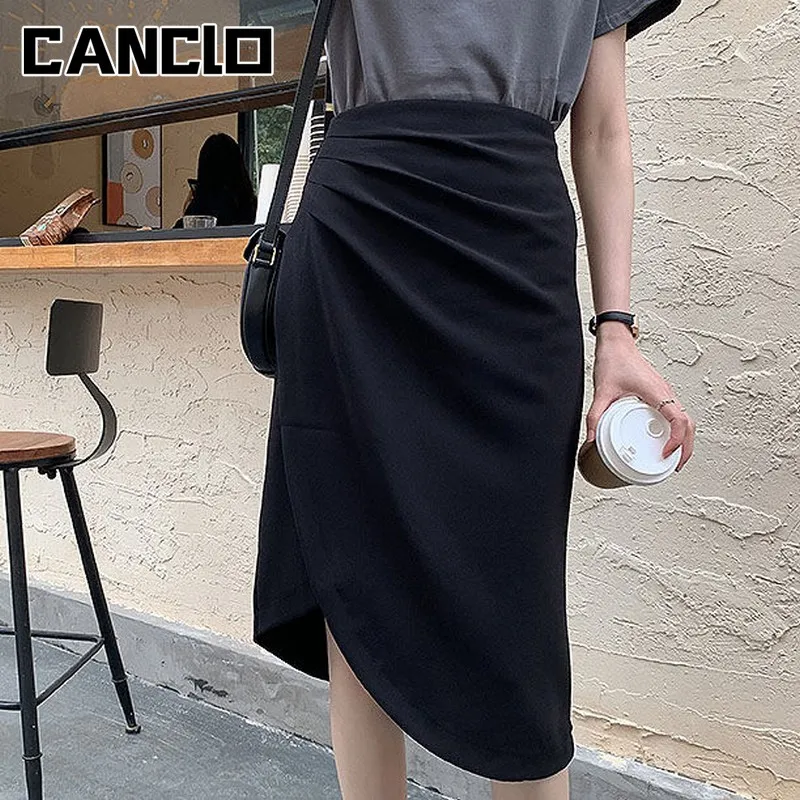 2021 Autumn Midi Skirts Women Casual Y2k Korean Black Skirt Female Hight Waist Irregular England Style Pure Color Bottoms Ladies
2021 Autumn Midi Skirts Women Casual Y2k Korean Black Skirt Female Hight Waist Irregular England Style Pure Color Bottoms Ladies