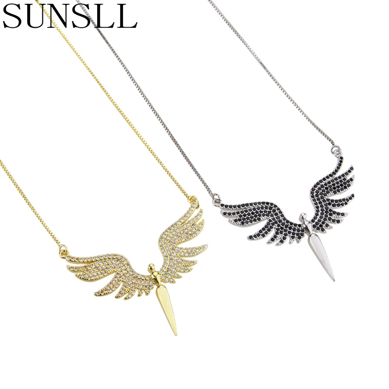 SUNSLL New Trendy Gold/Silver Color Copper necklace Black/White Cubic Zirconia Pendant Necklace for women fashion Jewelry gifts
SUNSLL New Trendy Gold/Silver Color Copper necklace Black/White Cubic Zirconia Pendant Necklace for women fashion Jewelry gifts