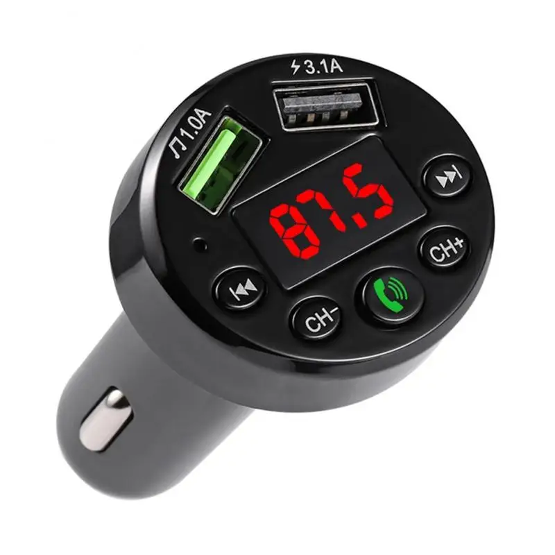 E6 Car FM Transmitter Wireless Modulator Bluetooth-compatible Handsfree MP3 Player 3.1A Dual USB 12V-24V Fast Car Charger
E6 Car FM Transmitter Wireless Modulator Bluetooth-compatible Handsfree MP3 Player 3.1A Dual USB 12V-24V Fast Car Charger