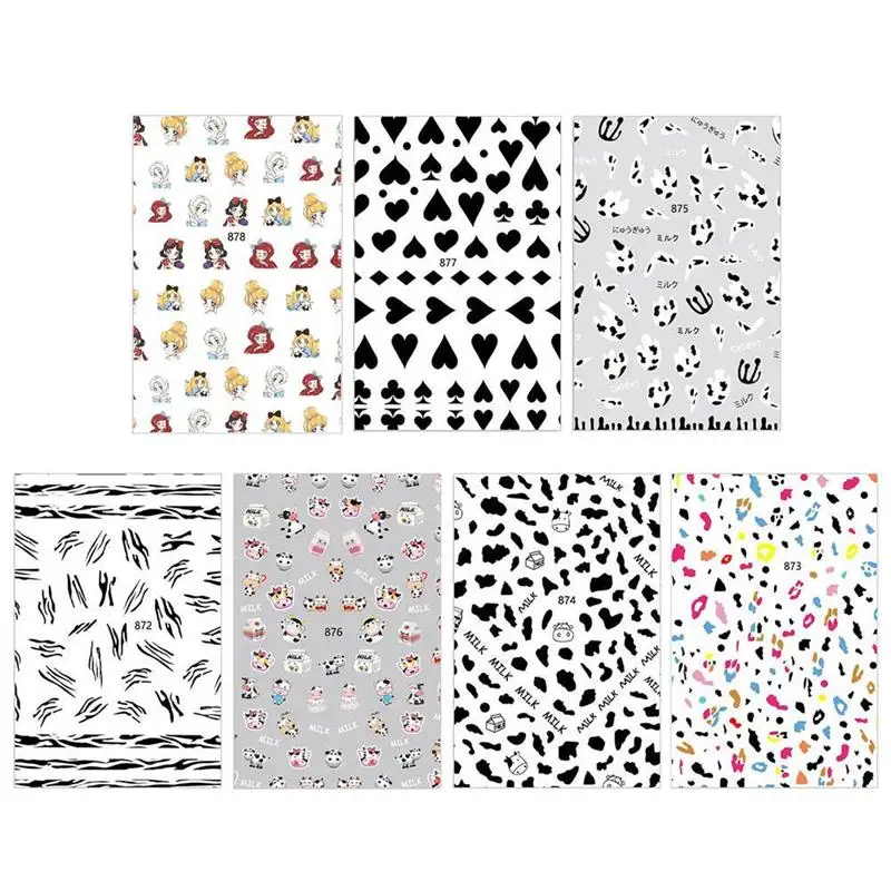 Self-Adhesive Nail Stickers Black And White Flower Water Transfer Sticker DIY Nail Art Accessories Nails Decal For Manicure Tool
Self-Adhesive Nail Stickers Black And White Flower Water Transfer Sticker DIY Nail Art Accessories Nails Decal For Manicure Tool