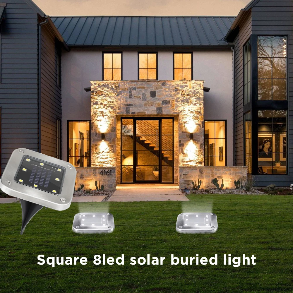 8LED Solar Buried Light Outdoor IP65 Waterproof Buried Lights Under Ground Lamps Lawn Yard Path Way Garden Square Lamp Decor
8LED Solar Buried Light Outdoor IP65 Waterproof Buried Lights Under Ground Lamps Lawn Yard Path Way Garden Square Lamp Decor