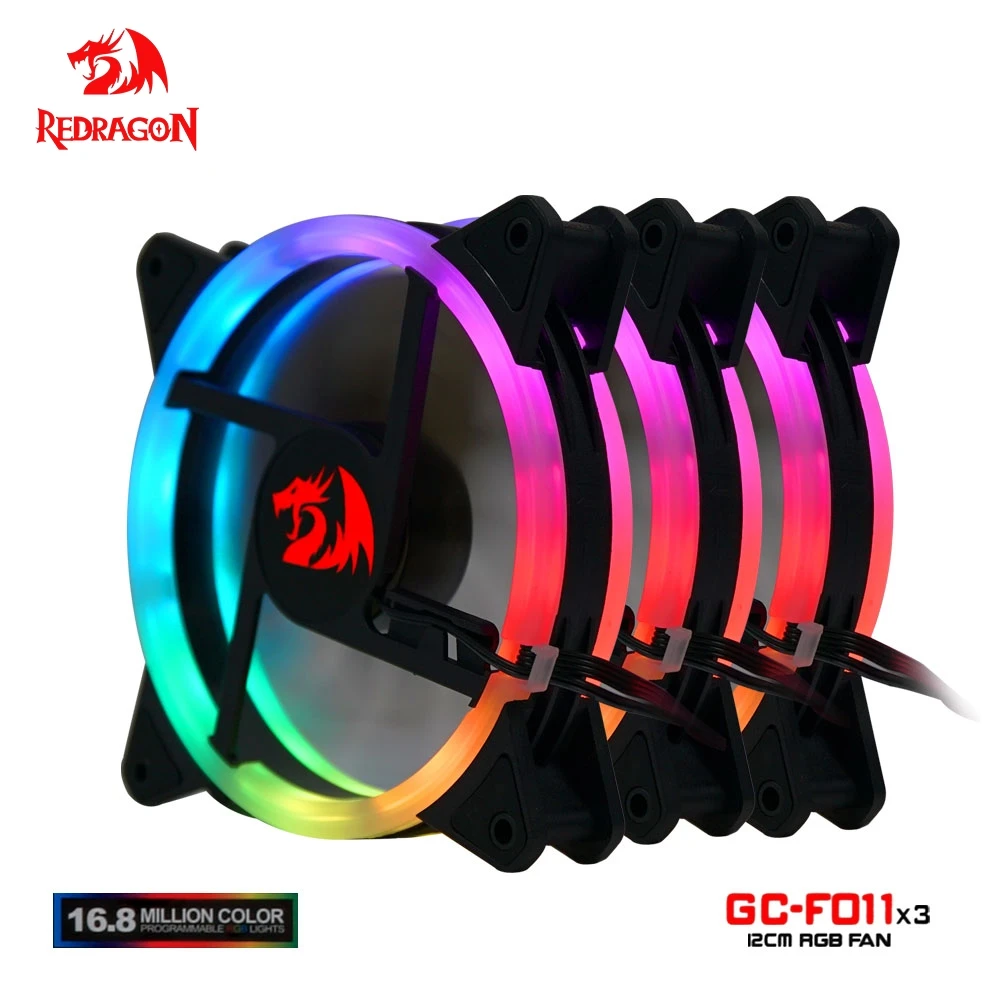 Кулер Redragon GC F011 для ПК с RGB подсветкой 120 мм|Кулеры и системы охлаждения