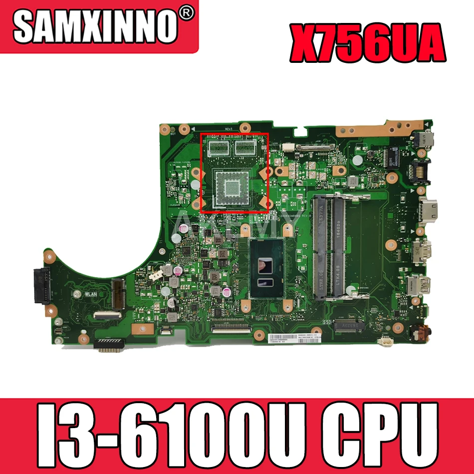 Akemy для Asus X756UA X756UAK X756UAM X756UW X756UQ X756UR X756UV X756U материнская плата для ноутбука I3-6100U DDR4
Akemy для Asus X756UA X756UAK X756UAM X756UW X756UQ X756UR X756UV X756U материнская плата для ноутбука I3-6100U DDR4