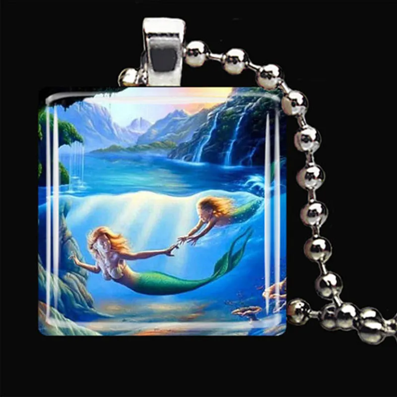 2019 New Beauty Mermaid Love Sea Photo Silver plated Tile Pendant Necklace Glass Cabochon Girl Jewelry Birthday
2019 New Beauty Mermaid Love Sea Photo Silver plated Tile Pendant Necklace Glass Cabochon Girl Jewelry Birthday
