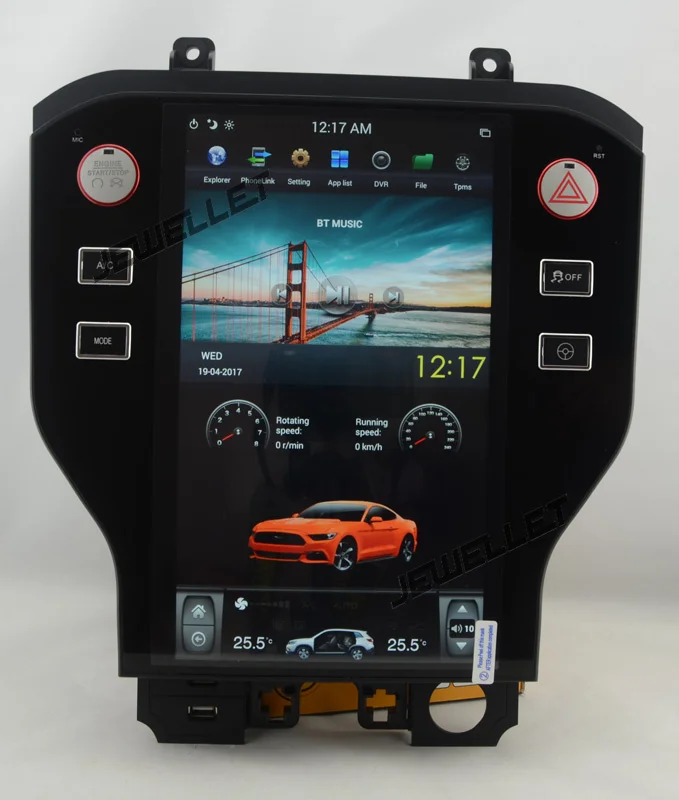 12.1" tesla style vertical screen android 9.0 Six core Car GPS radio Navigation for Ford Mustang 2013-2018
12.1" tesla style vertical screen android 9.0 Six core Car GPS radio Navigation for Ford Mustang 2013-2018