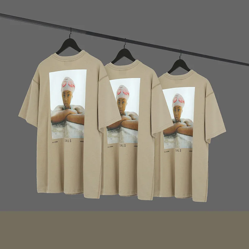 Chaozhou people's loose high street printed T-shirt Street oversize head print Short Sleeve Tee couple
Chaozhou people's loose high street printed T-shirt Street oversize head print Short Sleeve Tee couple