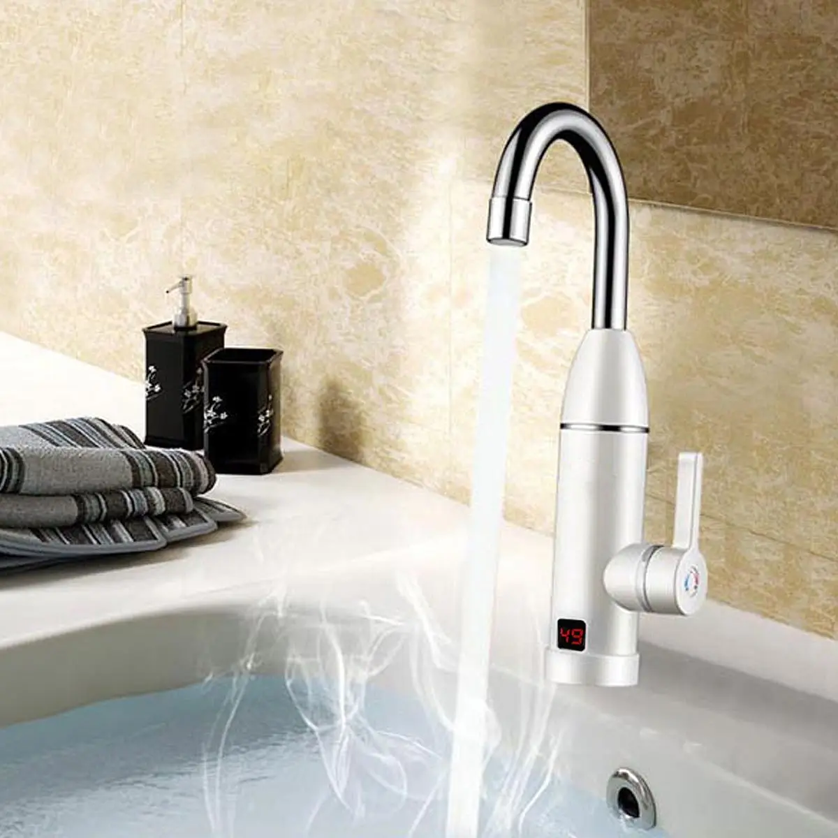 220V Electric Kitchen Water Heater Tap 3000WInstant Hot Water Faucet Heater Heating Faucet Tankless Instantaneous Water Heater
220V Electric Kitchen Water Heater Tap 3000WInstant Hot Water Faucet Heater Heating Faucet Tankless Instantaneous Water Heater