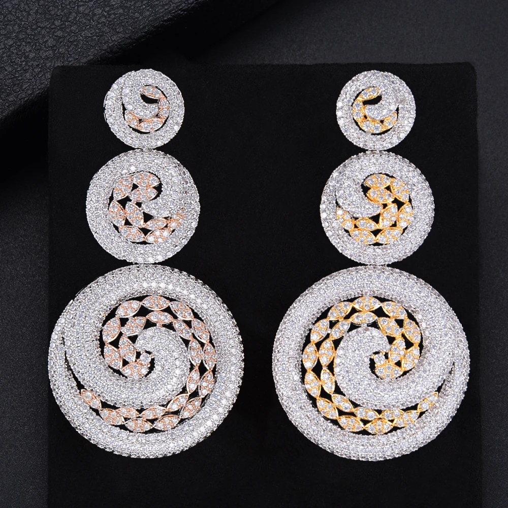 LARRAURI Luxury Round Crystal Bridal Round Earrings for Women Wedding Anniversary Party Drop Earrings Femme Pendant Jewelry
LARRAURI Luxury Round Crystal Bridal Round Earrings for Women Wedding Anniversary Party Drop Earrings Femme Pendant Jewelry