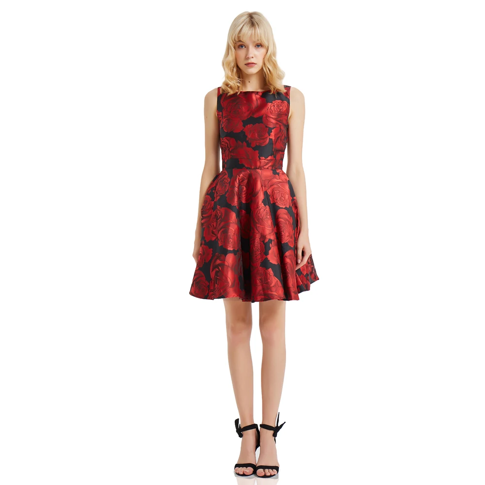 Prom Dress is in Stock for Fashion Women Crew Neck Sleeveless Red Rose Bridesmaid Dresses for Wedding Evening Cocktail Party
Prom Dress is in Stock for Fashion Women Crew Neck Sleeveless Red Rose Bridesmaid Dresses for Wedding Evening Cocktail Party