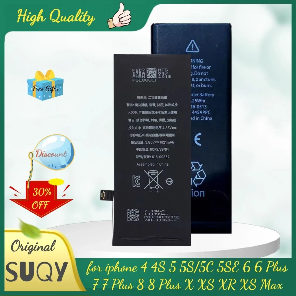 Bateria for iphone 6s plus 5s se 6 for iphone 4 4s 5 8 plus xr xs max 6 plus 7 x Battery Phone Batterie for iphone 7 plus 8 5c
Bateria for iphone 6s plus 5s se 6 for iphone 4 4s 5 8 plus xr xs max 6 plus 7 x Battery Phone Batterie for iphone 7 plus 8 5c