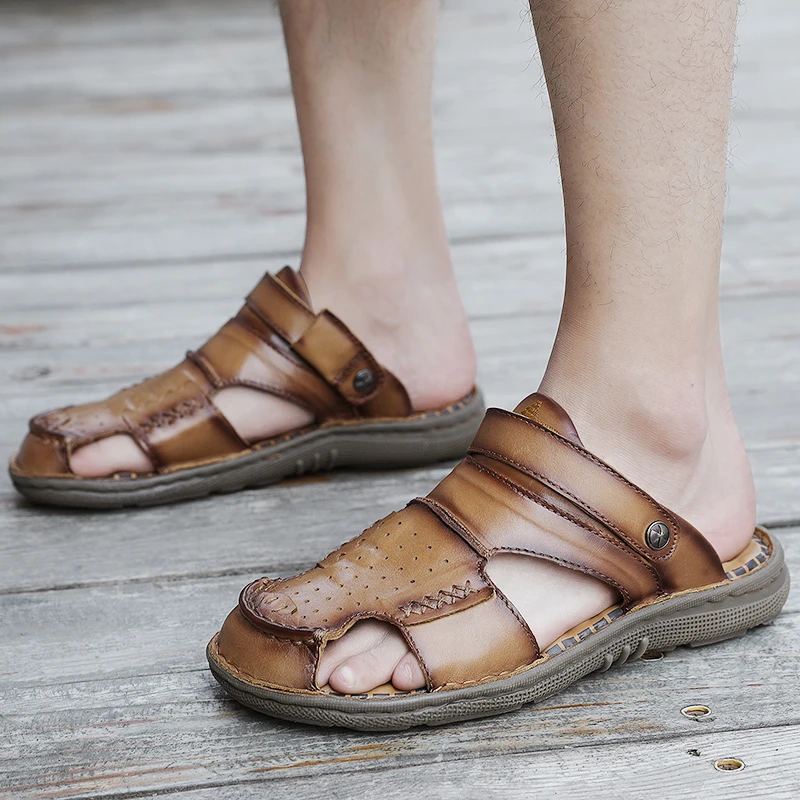 2021 Brand Mens Sandals Summer Fashion Soft Leather Sandals Outdoor Lightweight Non-slip Beach Sandals Big Size
2021 Brand Mens Sandals Summer Fashion Soft Leather Sandals Outdoor Lightweight Non-slip Beach Sandals Big Size