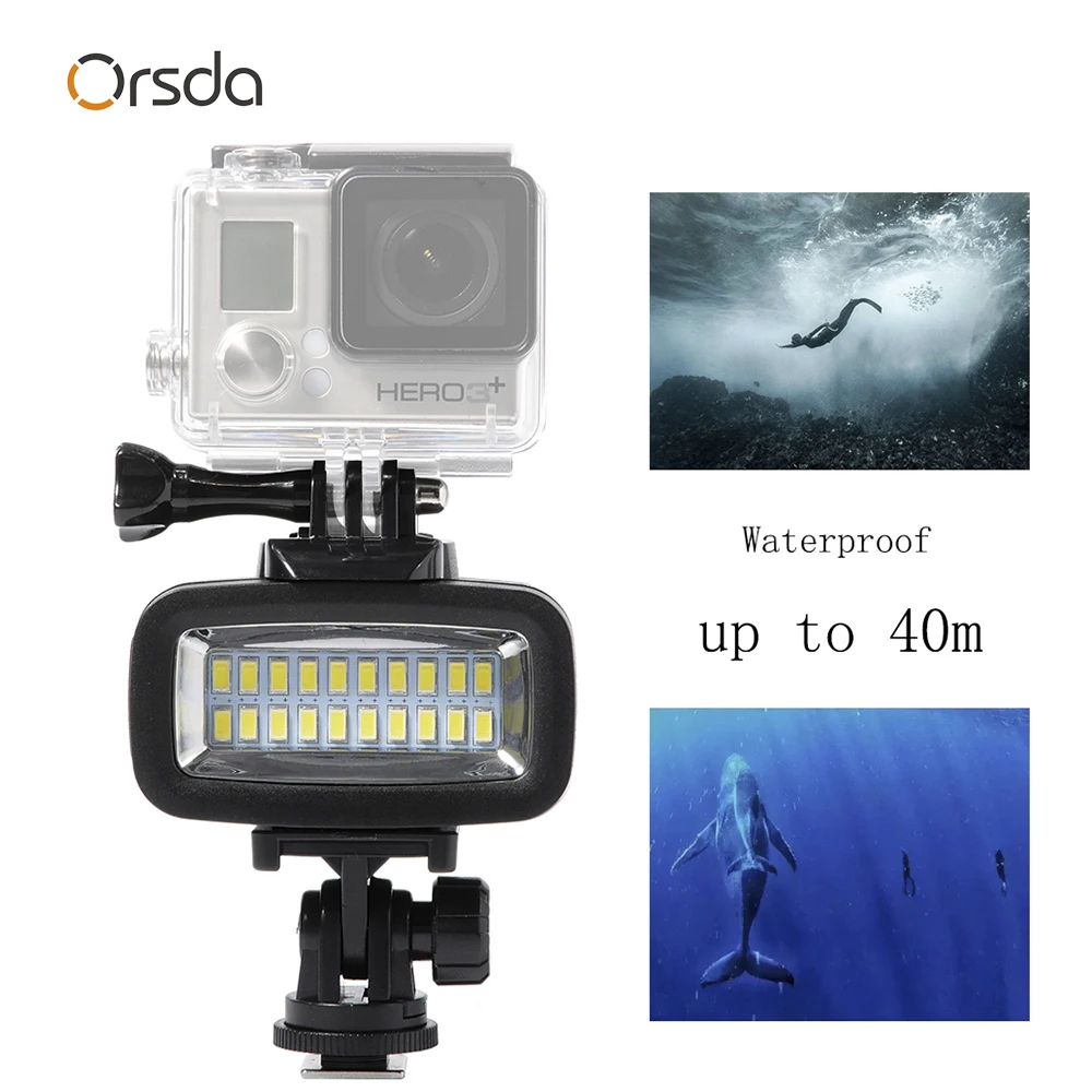 Orsda Gopro Accessories LED 40m Underwater Waterproof Lamp Gopro Light Led Video Flash Fill Light for SJCAM Xiaomi 700LM SL-100
Orsda Gopro Accessories LED 40m Underwater Waterproof Lamp Gopro Light Led Video Flash Fill Light for SJCAM Xiaomi 700LM SL-100
