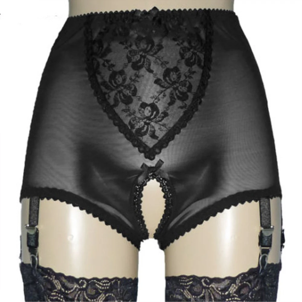 Women's High-waist Crotchless Garter Panty Lace Mesh Lingerie 6 Strap Suspender Females Sexy Perspective Crotchless Briefs
Women's High-waist Crotchless Garter Panty Lace Mesh Lingerie 6 Strap Suspender Females Sexy Perspective Crotchless Briefs