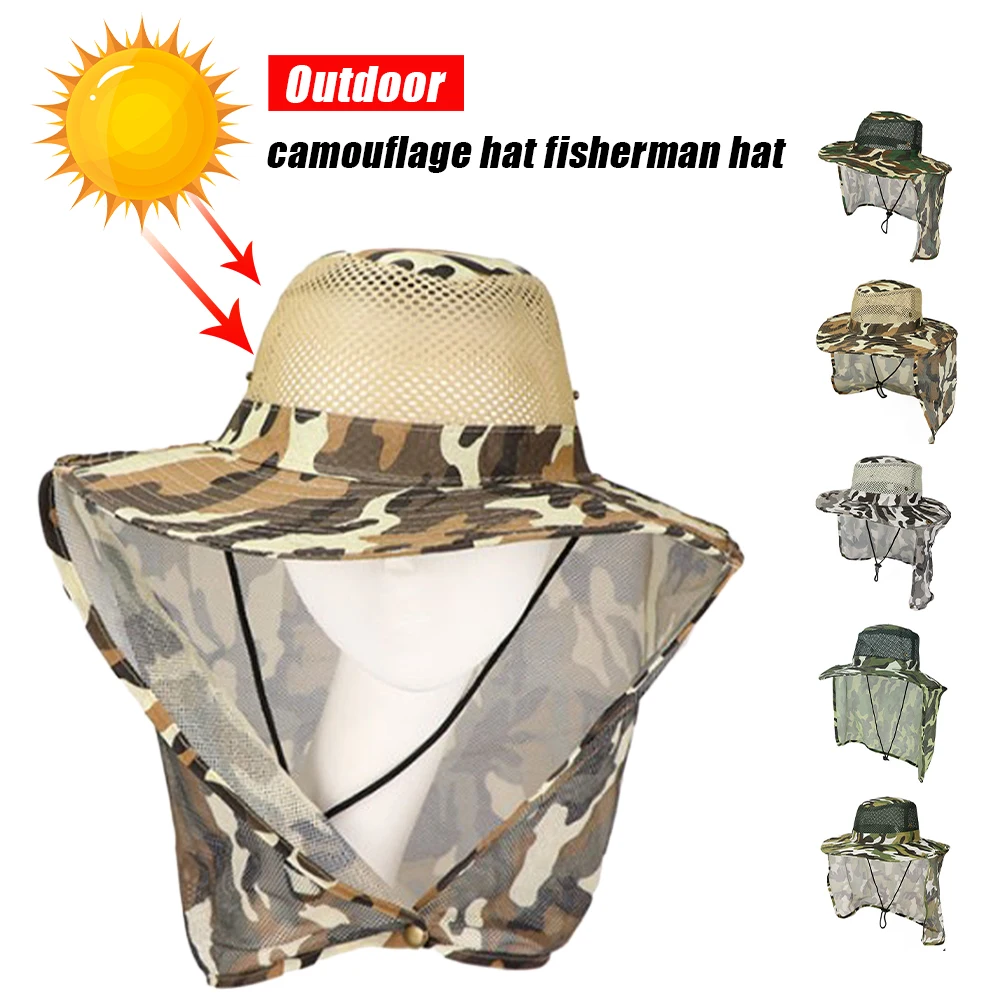 Outdoor Fishing Hat With Neck Flap Sun Protection Wide Brim For Man Breathable Mesh Camouflage Fishing Cap Beach Hats Dropship
Outdoor Fishing Hat With Neck Flap Sun Protection Wide Brim For Man Breathable Mesh Camouflage Fishing Cap Beach Hats Dropship