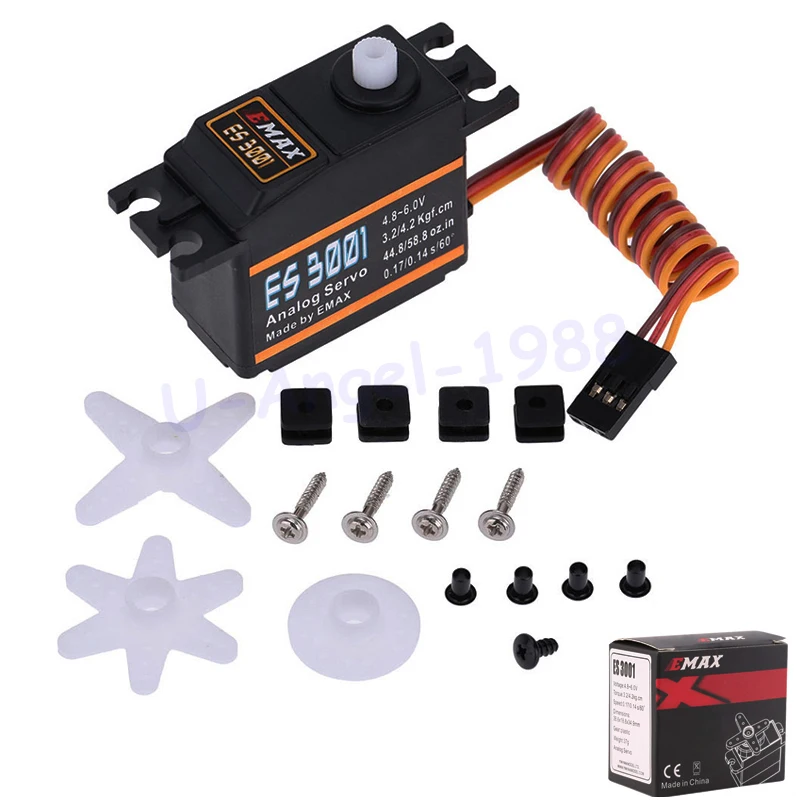 QX-Motor EMAX ES3001 43g Plastic Analog Servo for RC Model Hobby Motor Parts Remote Control Toy Accessories
QX-Motor EMAX ES3001 43g Plastic Analog Servo for RC Model Hobby Motor Parts Remote Control Toy Accessories