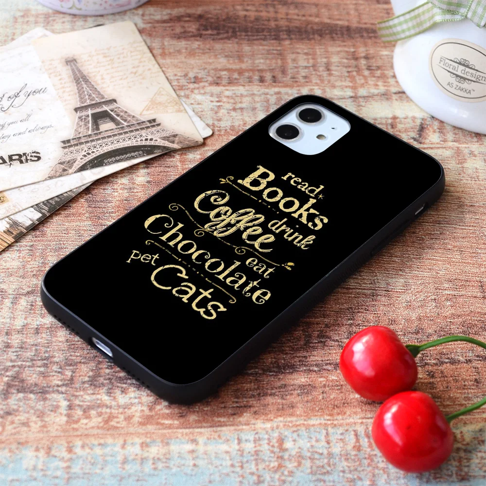 For iPhone Read books, drink coffee, eat chocolate, pet cats Soft TPU Border Apple iPhone Case
For iPhone Read books, drink coffee, eat chocolate, pet cats Soft TPU Border Apple iPhone Case
