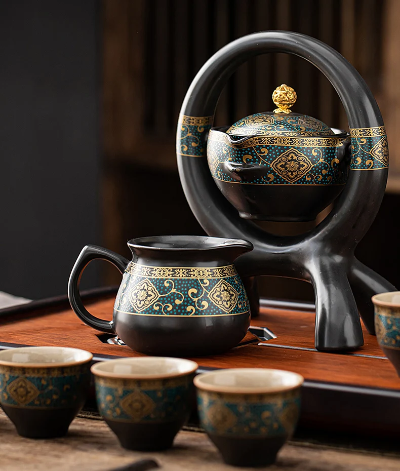 New Teahouse Whole Set Ceramic Drinkware Lazy Household Semi-automatic Teapot Cups Retro Kungfu Drinking Utensil
New Teahouse Whole Set Ceramic Drinkware Lazy Household Semi-automatic Teapot Cups Retro Kungfu Drinking Utensil