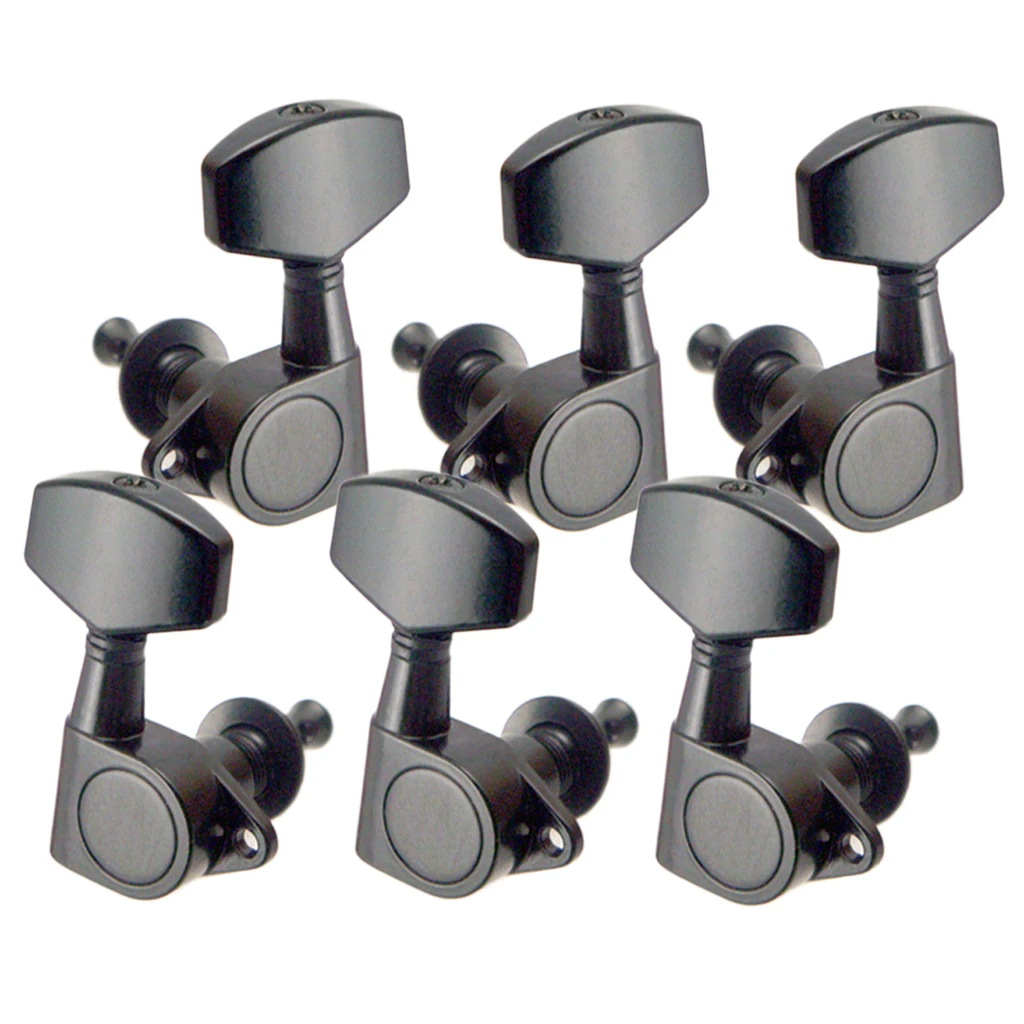 6 Pieces Iron 3R 3L Tuning Pegs Machine Heads Tuners For Electric/Acoustic Guitar Accessory Black 
6 Pieces Iron 3R 3L Tuning Pegs Machine Heads Tuners For Electric/Acoustic Guitar Accessory Black