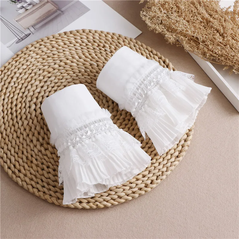 Vintage Fake Sleeves Women For Sweater Decorative Fake Cuffs Sleeves Wedding Lace Flounces Pleat Buttoned Wrist False Sleeves
Vintage Fake Sleeves Women For Sweater Decorative Fake Cuffs Sleeves Wedding Lace Flounces Pleat Buttoned Wrist False Sleeves