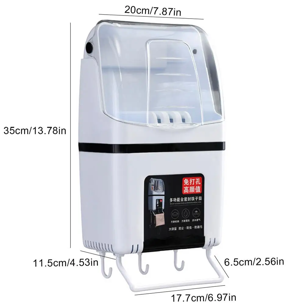 Household Dust-proof Chopstick Holder With Cover Wall-mounted Chopstick Cage Kitchen Chopsticks Knife Holder Storage Box
Household Dust-proof Chopstick Holder With Cover Wall-mounted Chopstick Cage Kitchen Chopsticks Knife Holder Storage Box