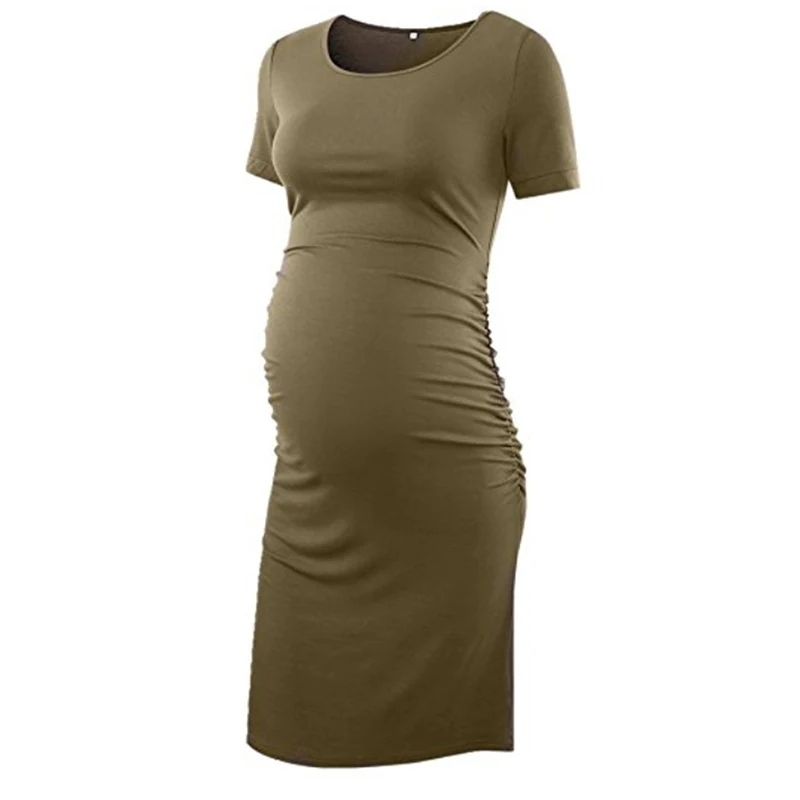 Women's Short Sleeve Maternity Dresses Casual Pregnancy Clothes Bodycon Baby Shower Dress Pregnant Sheath Dress Solid Color
Women's Short Sleeve Maternity Dresses Casual Pregnancy Clothes Bodycon Baby Shower Dress Pregnant Sheath Dress Solid Color