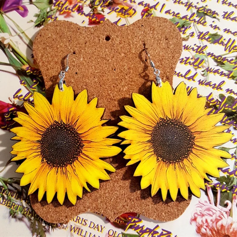 Wood Sunflower Earrings for Women Yellow Big Daisy Sunflower Statement Earring Fashion Jewelry Best Friend Gifts
Wood Sunflower Earrings for Women Yellow Big Daisy Sunflower Statement Earring Fashion Jewelry Best Friend Gifts