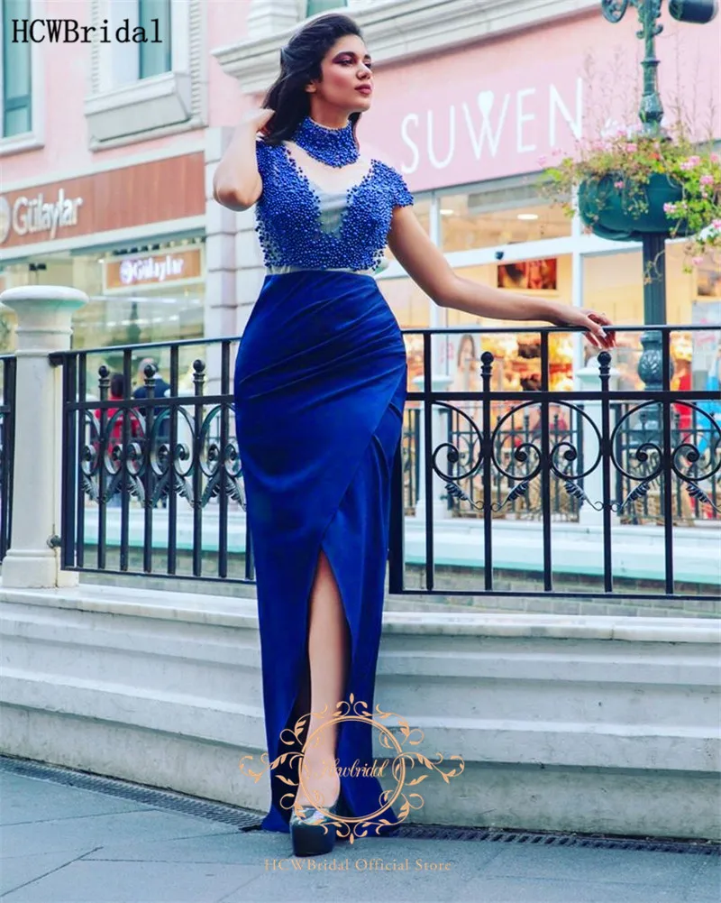 Luxury Purple Mermaid Saudi Arabic Prom Dresses High Neck Short Sleeves Chic Pearls Plus Size Wedding Party Dress Robe De Soiree
Luxury Purple Mermaid Saudi Arabic Prom Dresses High Neck Short Sleeves Chic Pearls Plus Size Wedding Party Dress Robe De Soiree